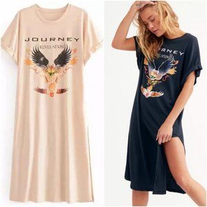 Journey Revelation band graphic black tee dress